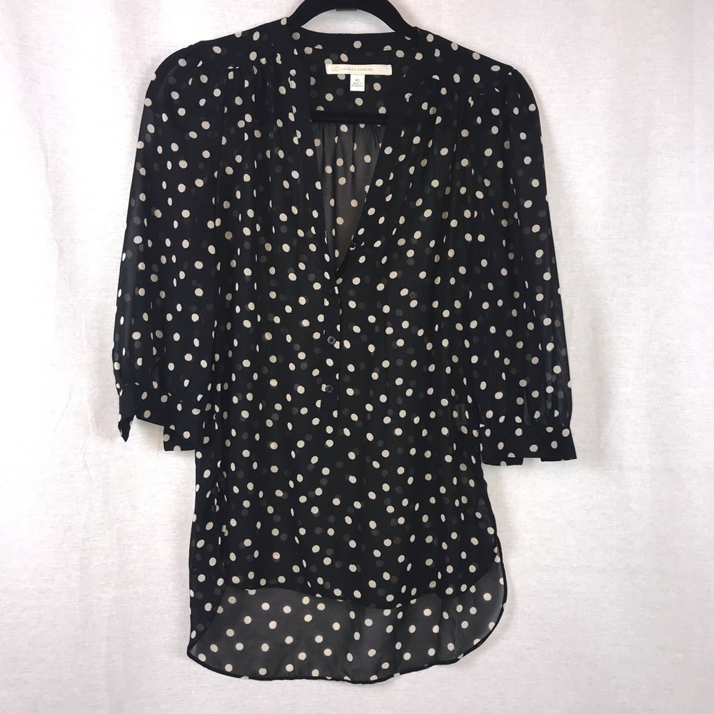 LC Lauren Conrad XS Sheer Tunic 3/4 Sleeve 💋Final Sale!